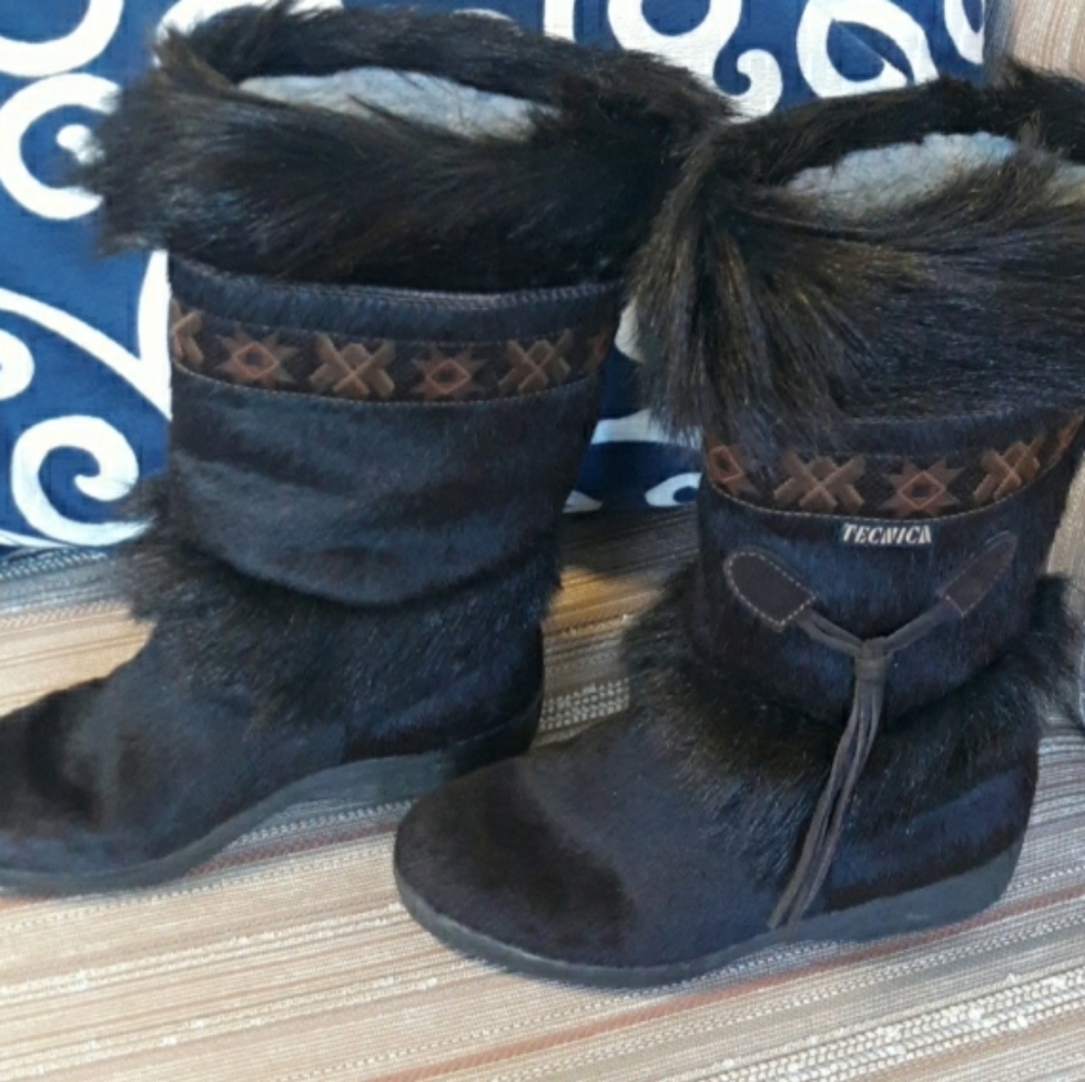 TECHNICA Navajo Apres Fur Vintage Boots Size 36 Made In ITALY - Picture 7 of 9